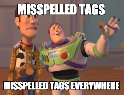 misspelled tags